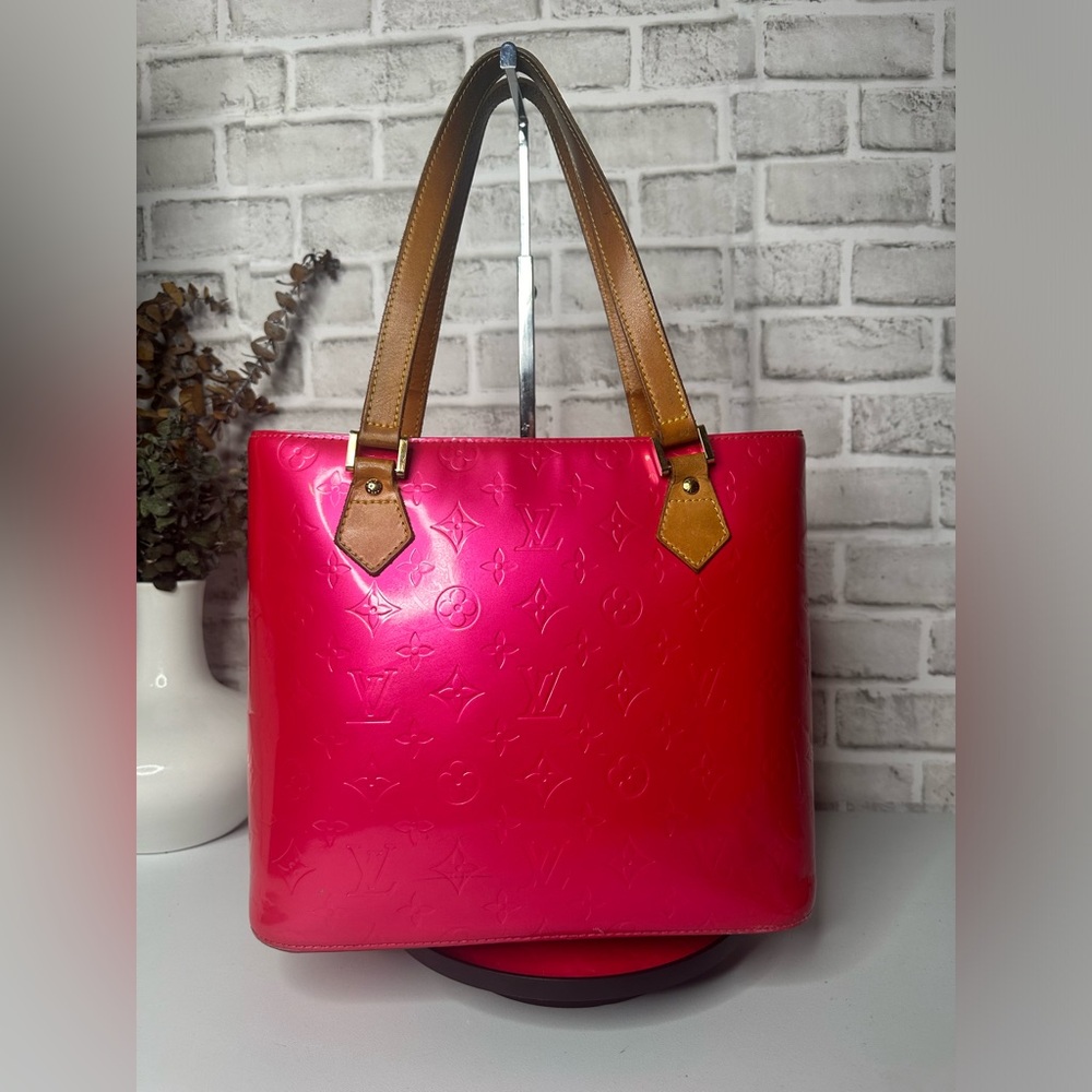 Louis Vuitton Authentic Monogram Vernis Houston M9135F Pink CA1022
